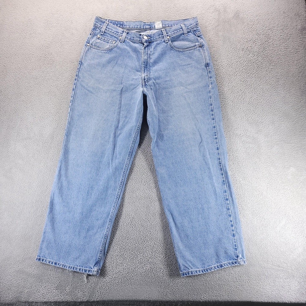 VTG Levis L2 Jeans Mens 36x30 Blue Baggy Fit Relaxed Straight Light Wash Y2K